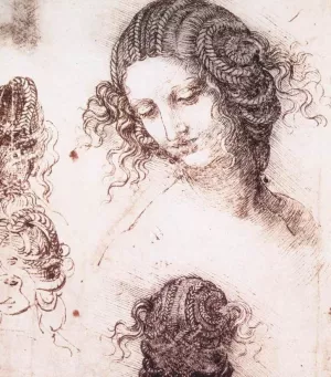 Head of Leda by Leonardo Da Vinci Oil Painting