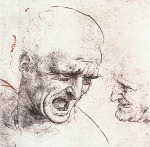 Main Product Photo of Head Studies Painting by Leonardo Da Vinci