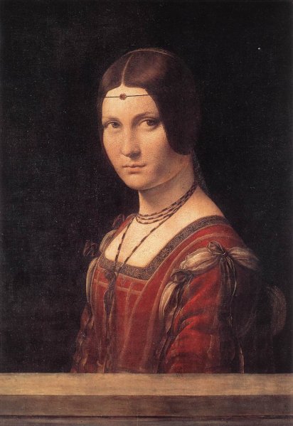 Main Product Photo of La Belle Ferroniere Painting by Leonardo Da Vinci