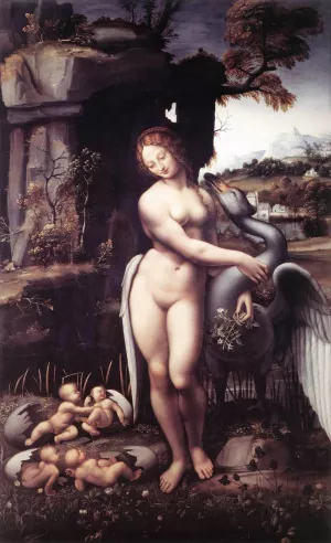 Leda by Leonardo Da Vinci Oil Painting