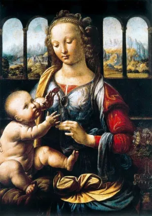 Madonna of the Incarnation painting by Leonardo Da Vinci