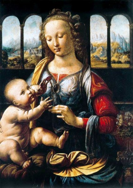 Main Product Photo of Madonna of the Incarnation Painting by Leonardo Da Vinci