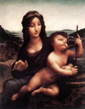 Madonna with the Yarnwinder by Leonardo Da Vinci Oil Painting