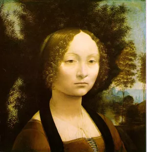 Portrait of Ginevra Benci by Leonardo Da Vinci - Oil Painting Reproduction