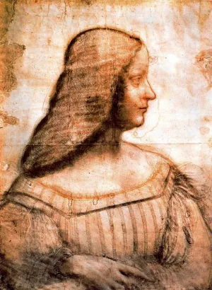 Portrait of Isabella d'Este by Leonardo Da Vinci Oil Painting