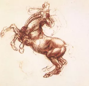Rearing Horse painting by Leonardo Da Vinci