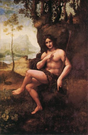 St John in the Wilderness by Leonardo Da Vinci Oil Painting