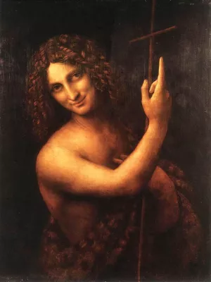 St John the Baptist Oil painting by Leonardo Da Vinci