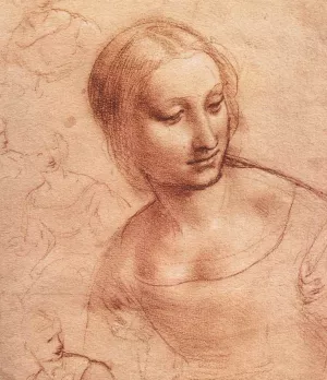 Study for Madonna with the Yarnwinder by Leonardo Da Vinci - Oil Painting Reproduction