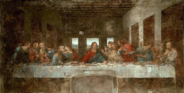 Main Product Photo of The Last Supper - Before Restoration Painting by Leonardo Da Vinci