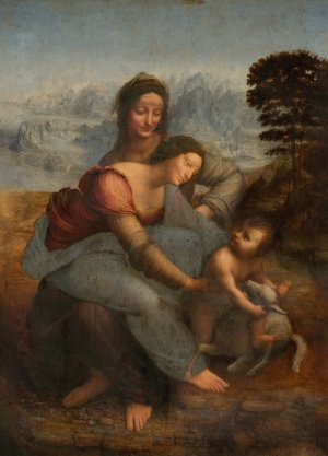 The Virgin and Child with St. Anne by Leonardo Da Vinci Oil Painting