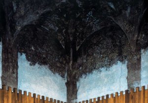 Treetrunks with Branches, Roots and Rocky by Leonardo Da Vinci Oil Painting