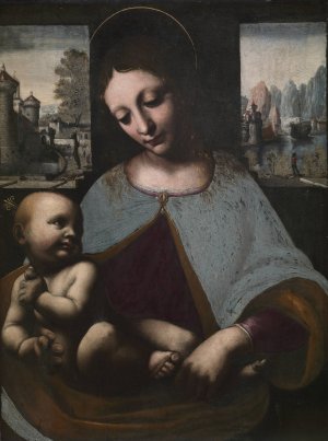 Virgin and Child by Leonardo Da Vinci Oil Painting