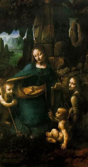 Virgin of the Rocks painting by Leonardo Da Vinci