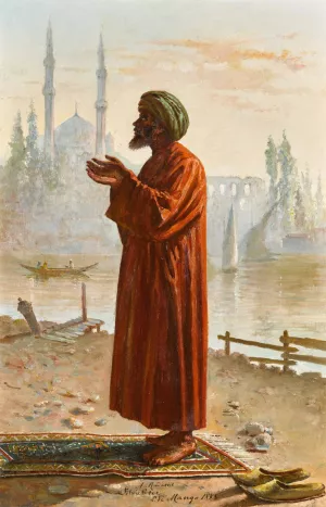 The Prayer by Leonardo De Mango Oil Painting