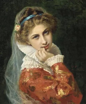 A Thoughtful Moment by Leonardo Gasser - Oil Painting Reproduction