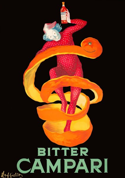 Bitter Campari  by Leonetto Cappiello - Hand-Painted Oil Painting Reproduction
