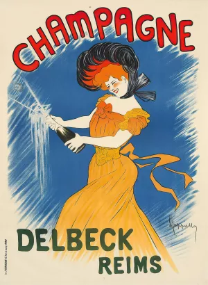 Champagne Delbeck by Leonetto Cappiello Oil Painting