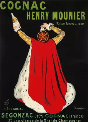 Cognac Henry Mounier Oil painting by Leonetto Cappiello