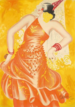 Conchita Supervia by Leonetto Cappiello Oil Painting