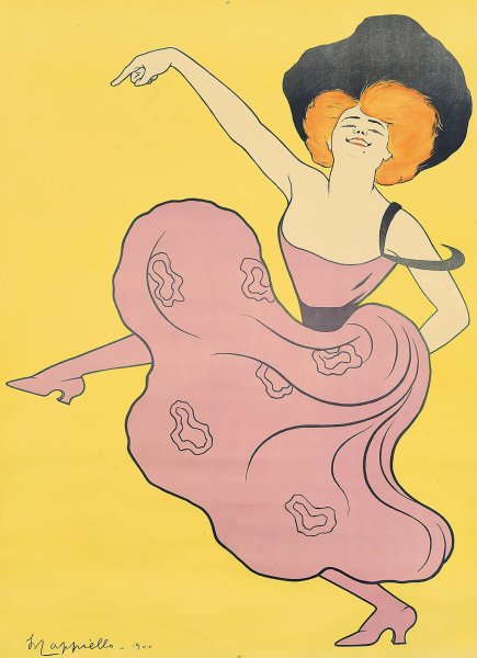 Folies-Bergere  by Leonetto Cappiello - Hand-Painted Oil Painting Reproduction