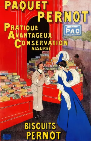 Paquet Pernot by Leonetto Cappiello Oil Painting
