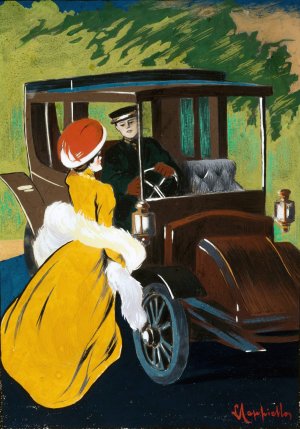 Projet d'affiche pour les automobiles Charron by Leonetto Cappiello Oil Painting