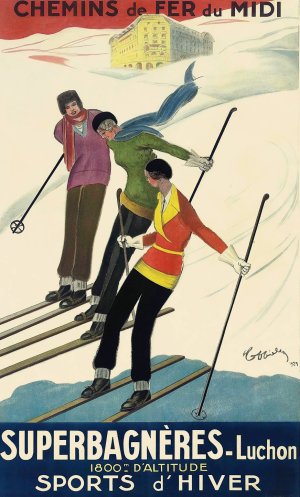 Superbagneres-Luchon by Leonetto Cappiello Oil Painting