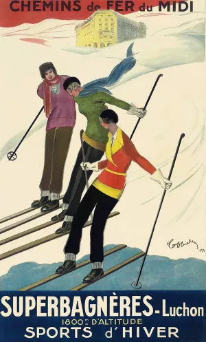 Superbagneres-Luchon Oil painting by Leonetto Cappiello
