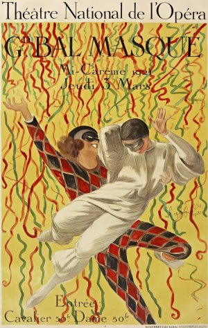 Theatre National De L'opera Grand Bal De La Mi-Careme by Leonetto Cappiello Oil Painting