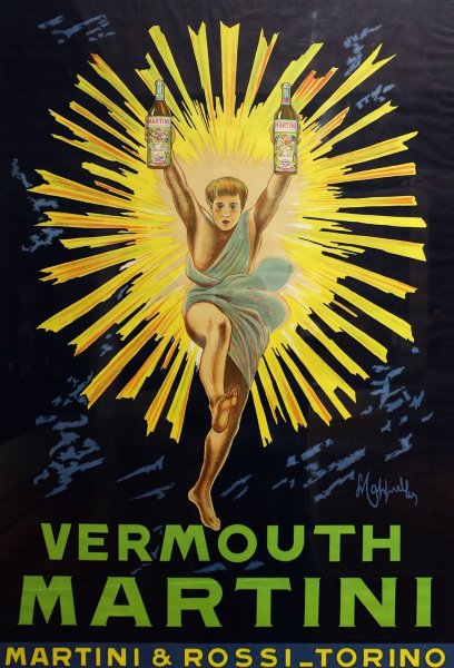 Vermouth Martini  by Leonetto Cappiello - Hand-Painted Oil Painting Reproduction