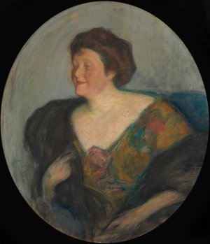 Portrait of Frau O. Frankel by Leonid Pasternak Oil Painting