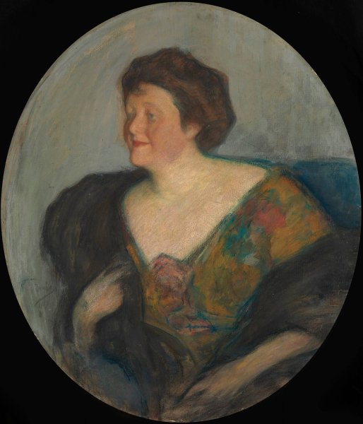 Portrait of Frau O. Frankel  by Leonid Pasternak - Hand-Painted Oil Painting Reproduction