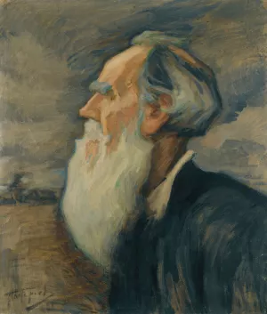 Portrait Of Leo Tolstoy by Leonid Pasternak Oil Painting