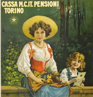 Cassa M.C. It. Pensioni, Torino by Leonida Edel Oil Painting