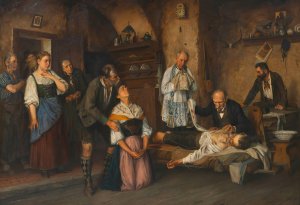 Ein Opfer seines Berufes by Leopold Bara Oil Painting