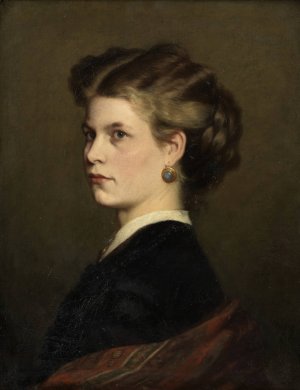 Bertha Muller, die Schwester des Kunstlers by Leopold Carl Muller Oil Painting