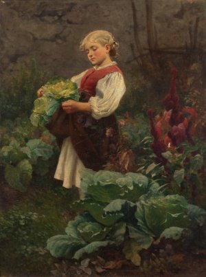 Das Hausmutterchen by Leopold Carl Muller Oil Painting