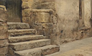 Eingang in eine Moschee by Leopold Carl Muller Oil Painting