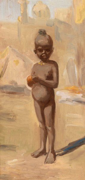 Madchen mit Orange in Kairo by Leopold Carl Muller Oil Painting