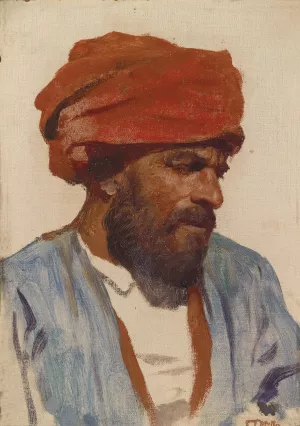 Portrait eines Orientalen by Leopold Carl Muller Oil Painting