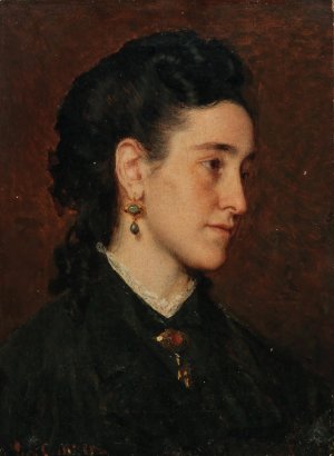 Portrait of a Young Woman by Leopold Carl Muller Oil Painting