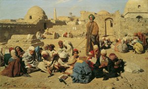 Schule in Oberagypten by Leopold Carl Muller Oil Painting