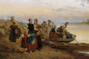 The last day's effort by Leopold Carl Muller Oil Painting