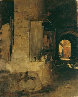 Tor eines arabischen Hauses by Leopold Carl Muller Oil Painting