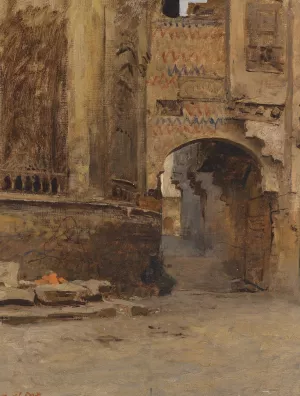 Torbogen in Kairo by Leopold Carl Muller Oil Painting