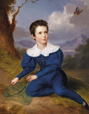 Portrait Maximilian Freiherr von Hammer-Purgstall by Leopold Fertbauer Oil Painting