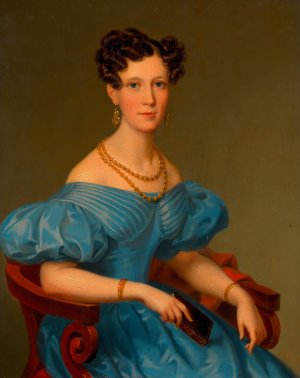 Portrat von Frau Negelli by Leopold Fertbauer Oil Painting