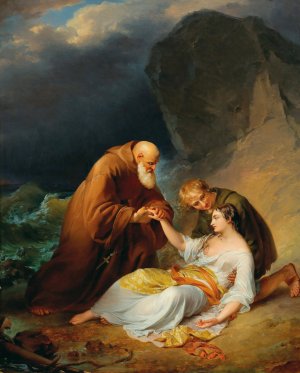 The Rescue by Leopold Fertbauer Oil Painting