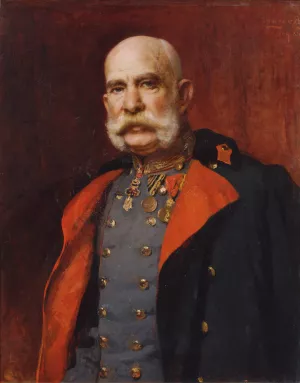 Kaiser Franz Joseph I. by Leopold Horovitz Kaiser Franz Joseph I. by Leopold Horovitz Oil Painting